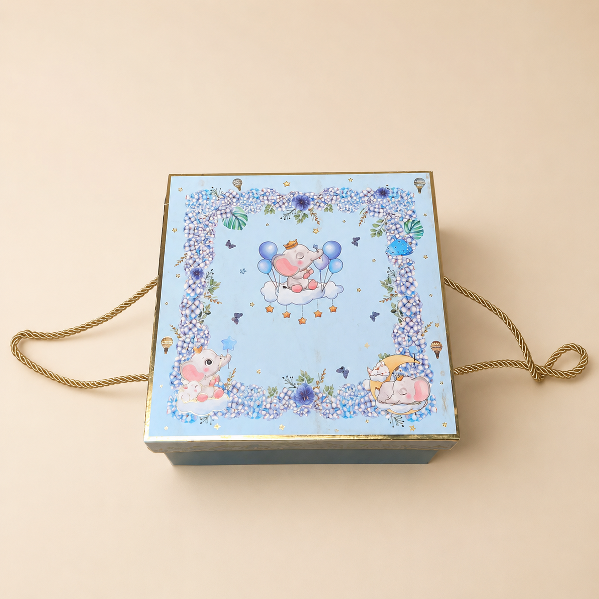 Pastel Elephant Baby Gift Box