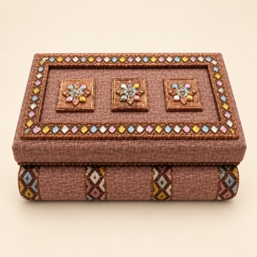 Dusty Rose Jeweled Decorative Gift Box