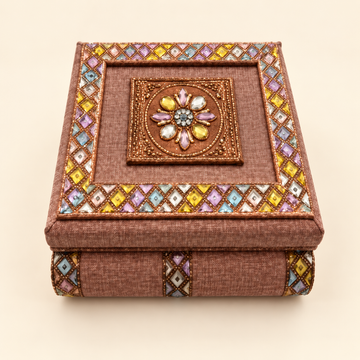 Dusty Rose Jeweled Gift Box