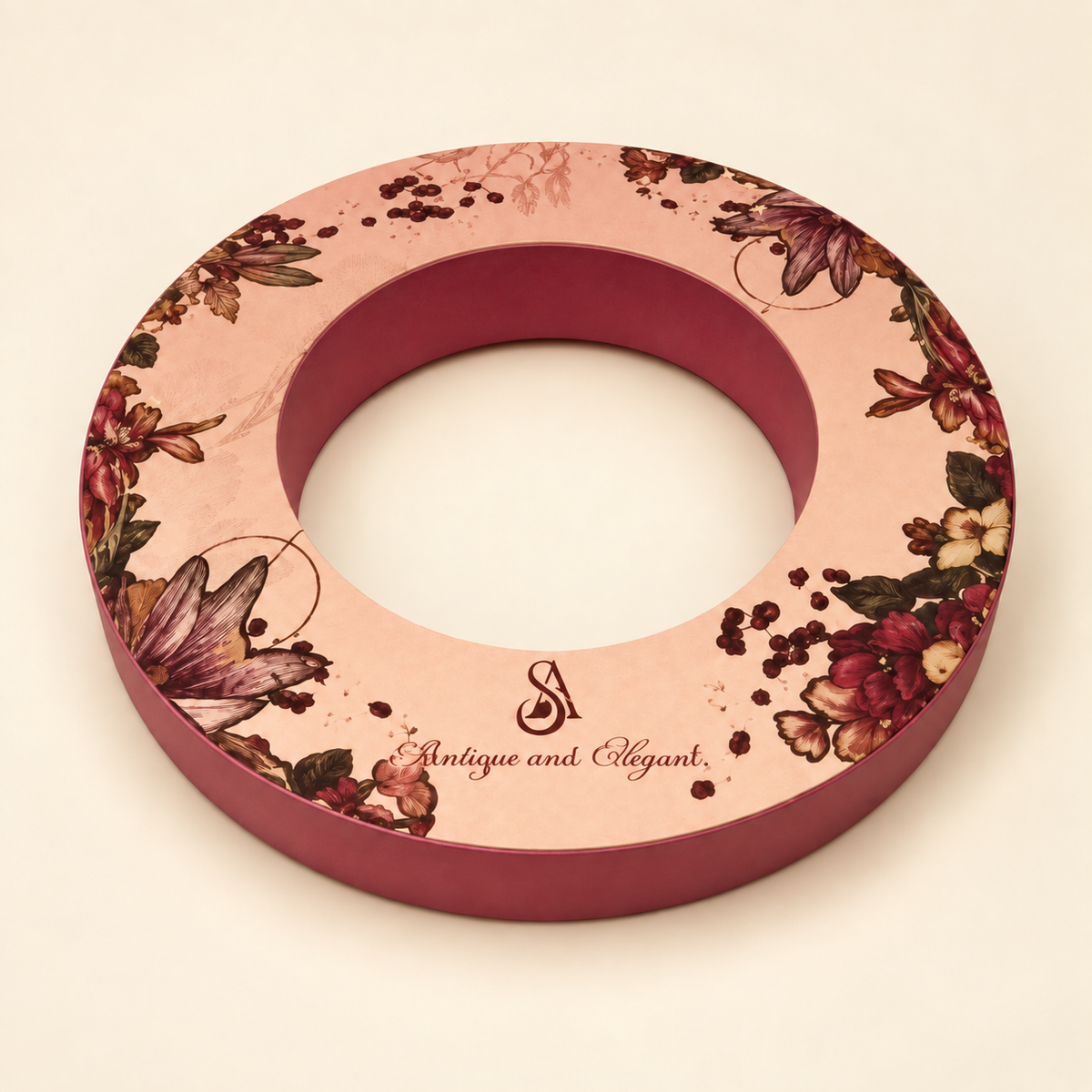 Antique Blush Pink Ring Box