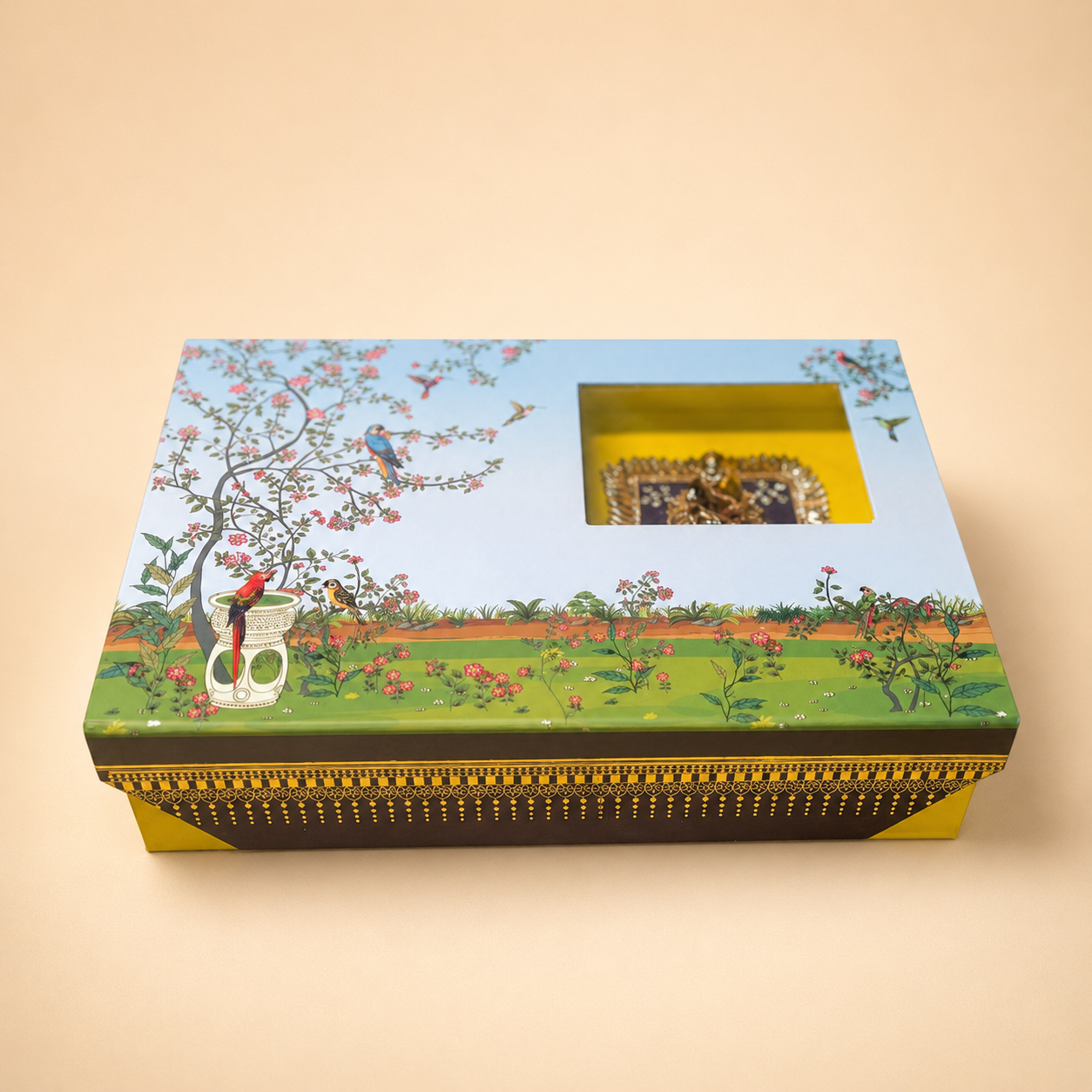 Ornate Sky-Blue Gift Box