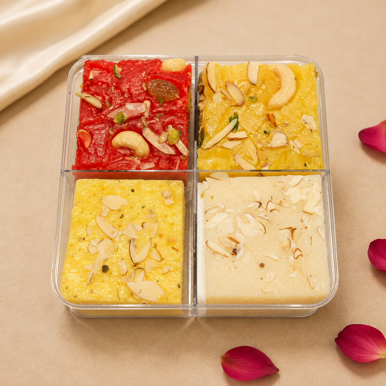 Assorted Ice Halwa - (Bombay White, Bombay Yellow, Pineapple, Maharaja) -250g