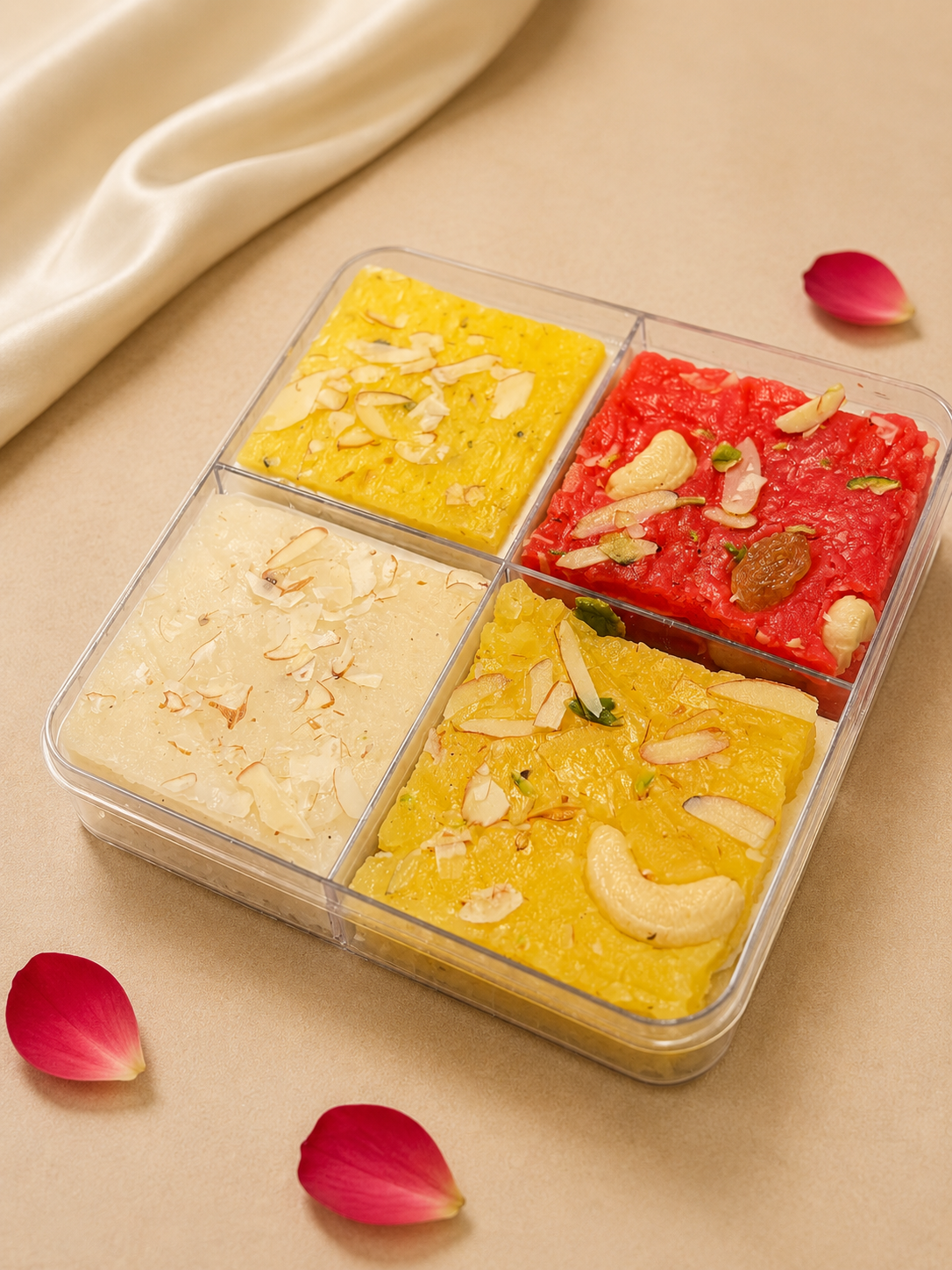 Assorted Ice Halwa - (Bombay White, Bombay Yellow, Pineapple, Maharaja) -250g