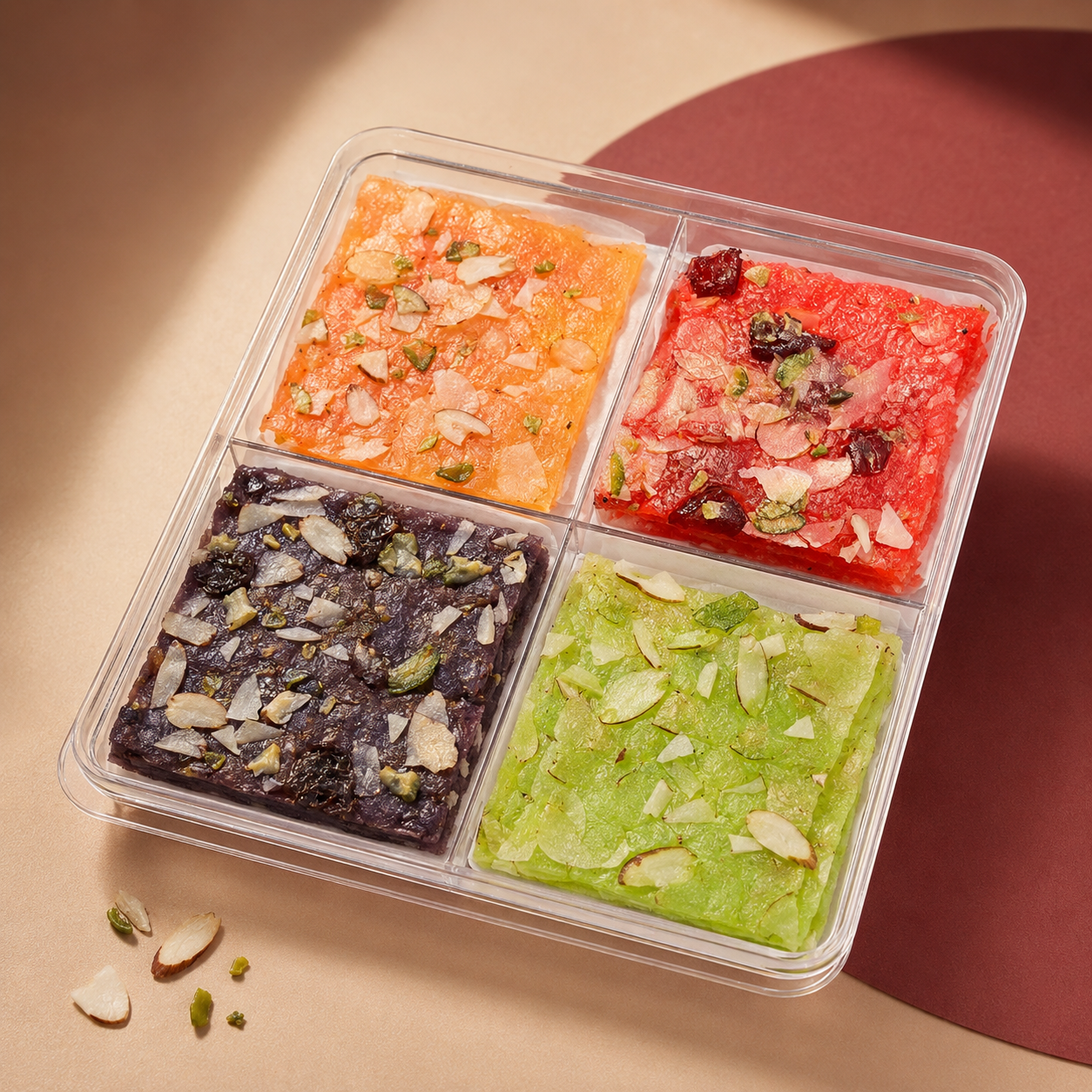 Assorted Jelly Ice Halwa - (Kiwi, Cranberry, Blackberry, Orange) -250g