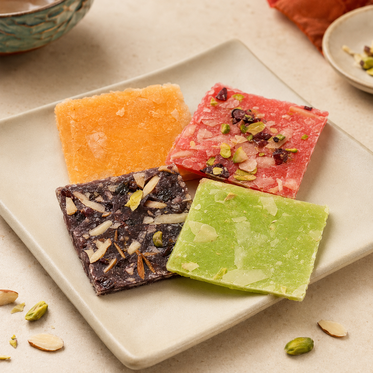 Assorted Jelly Ice Halwa - (Kiwi, Cranberry, Blackberry, Orange) -250g