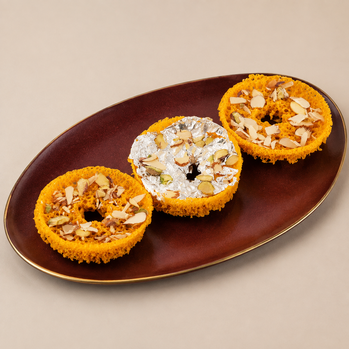 Small Kesar Ghevar