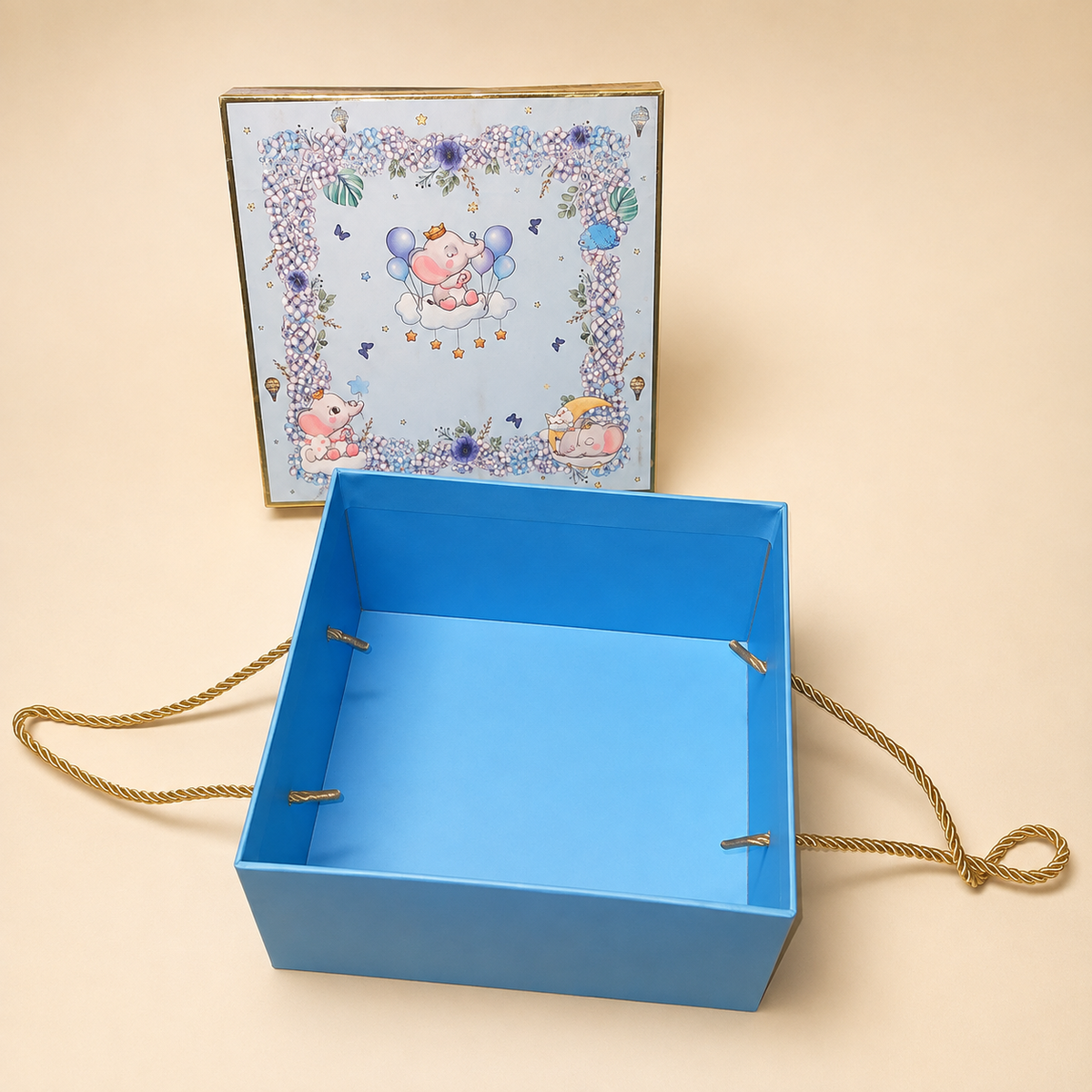 Pastel Elephant Baby Gift Box