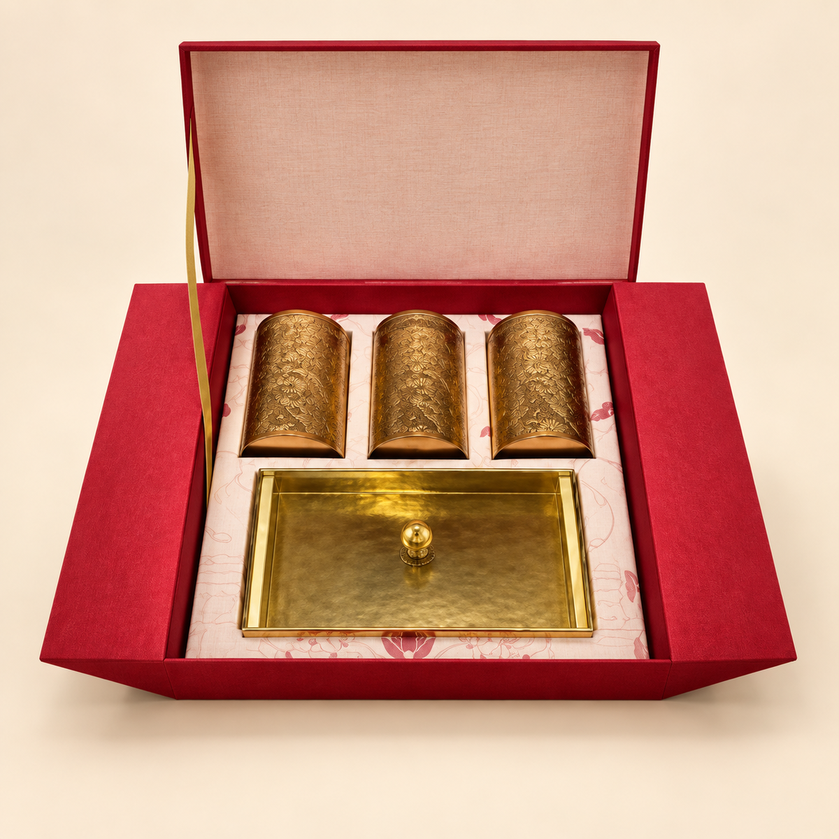 Red Floral Gift Box