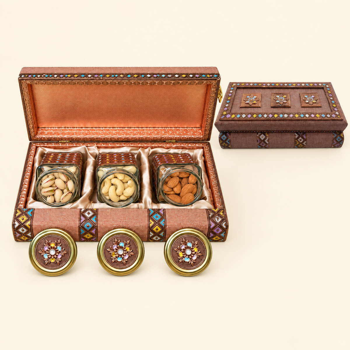 Dusty Rose Jeweled Decorative Gift Box