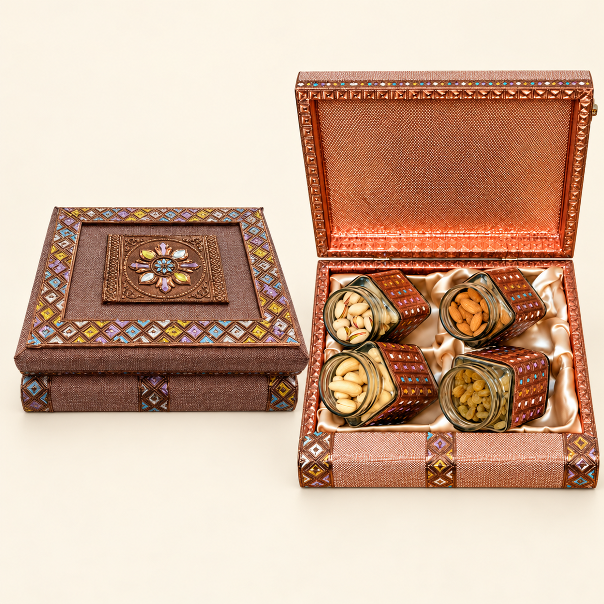 Dusty Rose Jeweled Gift Box