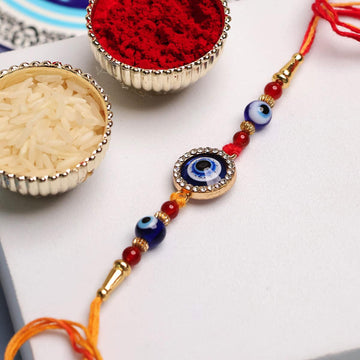 Evil Eye Diamond Round Rakhi