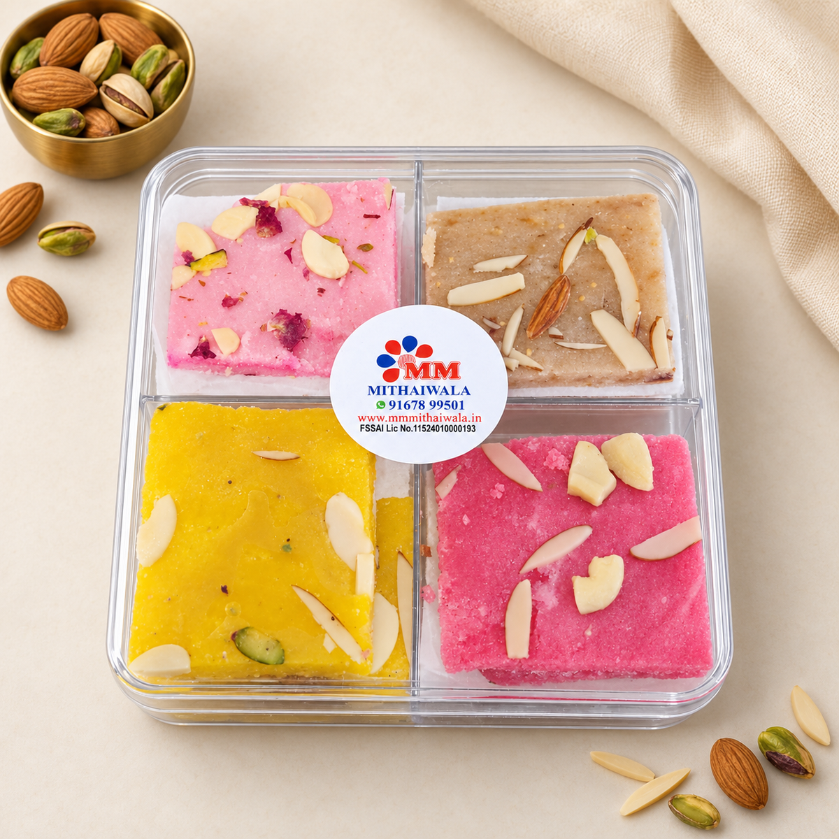 Special Assorted Ice Halwa - (Rose, Anjeer, Pineapple, Maharaja) -250g