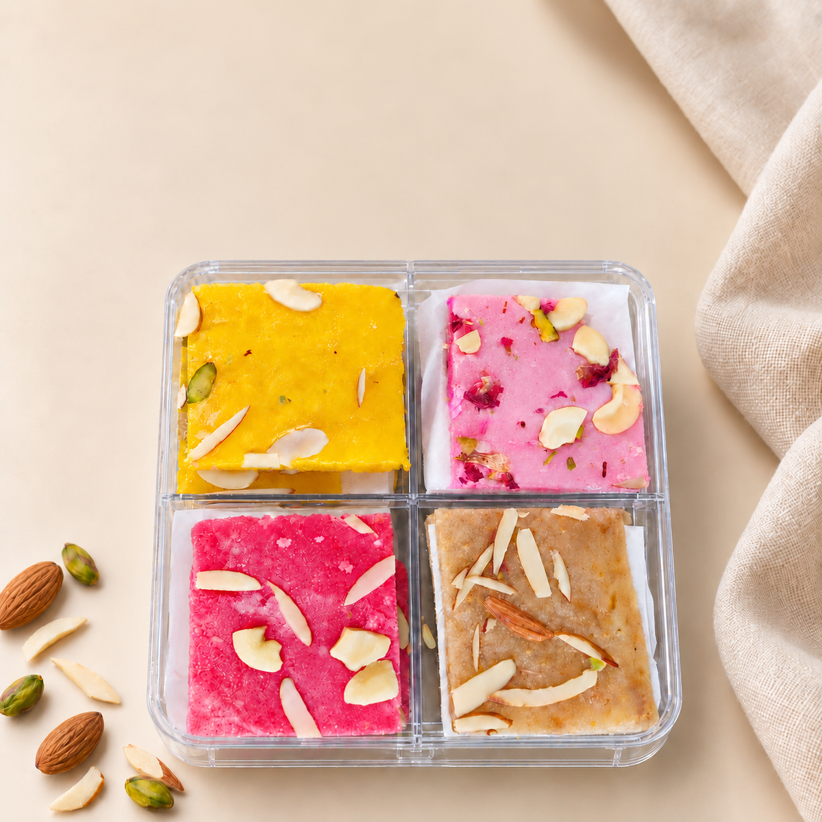 Special Assorted Ice Halwa - (Rose, Anjeer, Pineapple, Maharaja) -250g